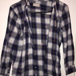 Blue Warped Flannel